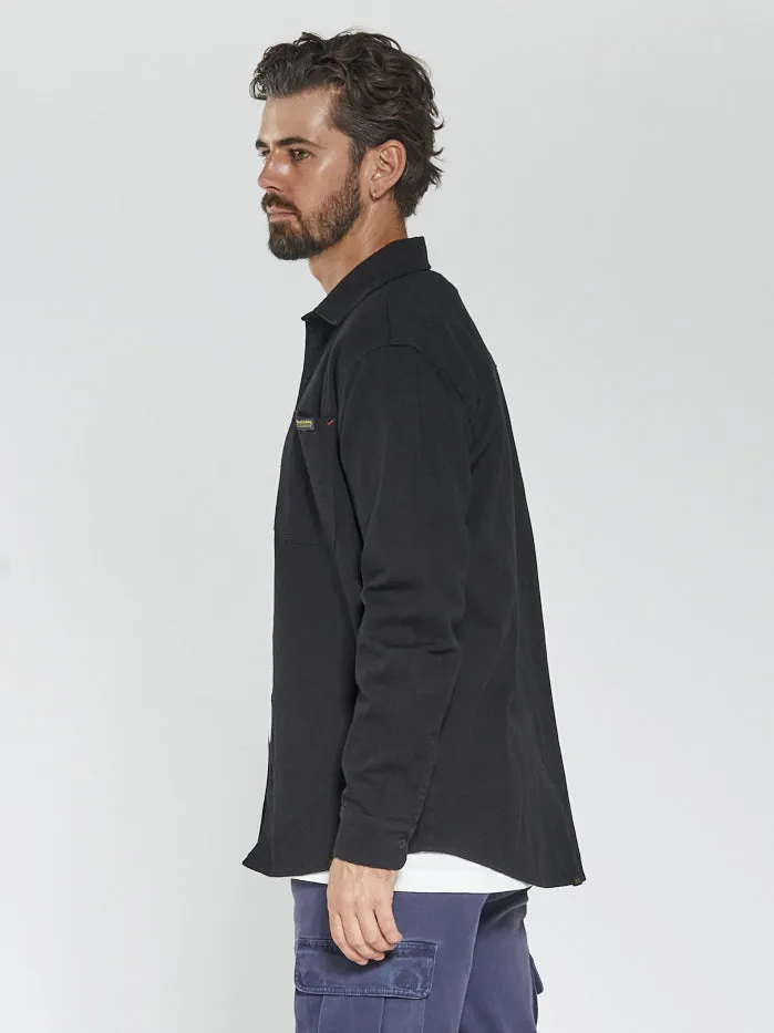 Mens Hard Yakka X Long Sleeve Work Shirt Black Thrills Shirts