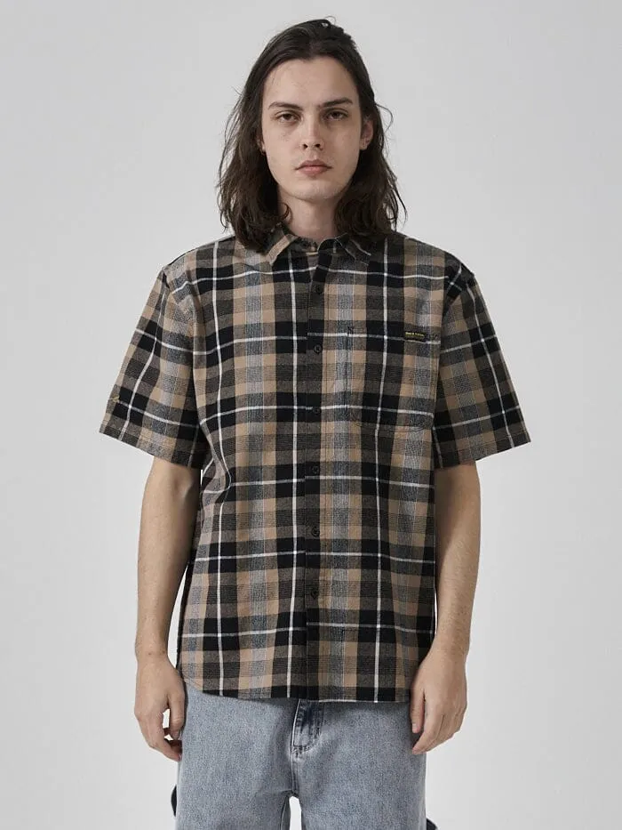 Mens Hard Yakka X Oversize Plaid Work Shirt Yakka Tan Thrills Shirts
