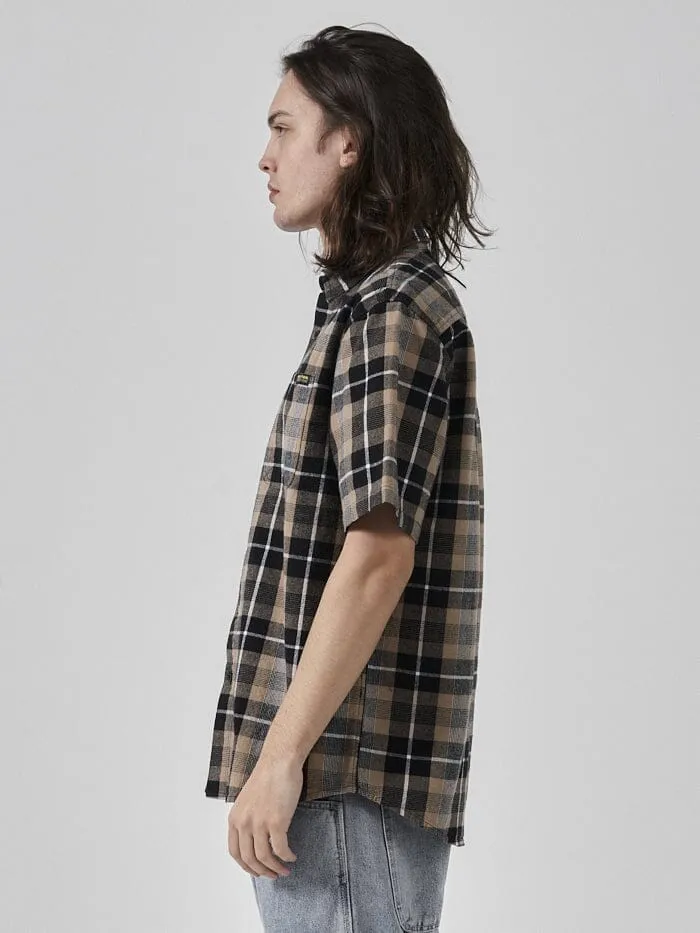 Mens Hard Yakka X Oversize Plaid Work Shirt Yakka Tan Thrills Shirts