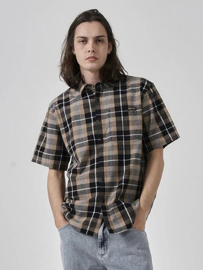 Mens Hard Yakka X Oversize Plaid Work Shirt Yakka Tan Thrills Shirts