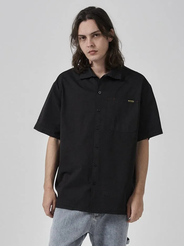 Mens Hard Yakka X Short Sleeve Work Shirt Black Thrills Shirts
