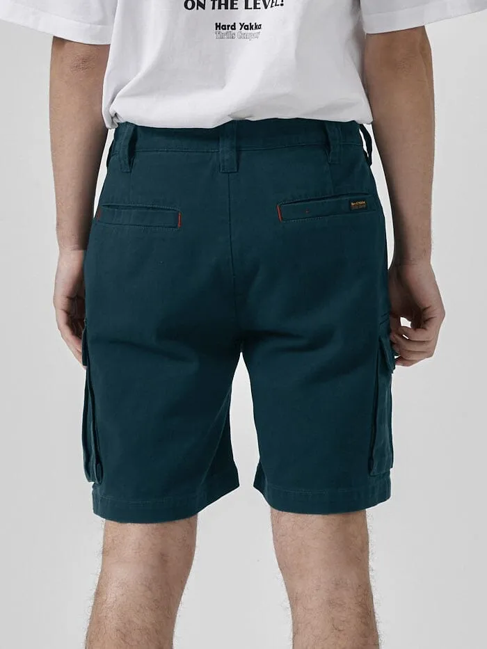 Mens Hard Yakka X Slacker Cargo Short Yakka Green Thrills Denim Shorts