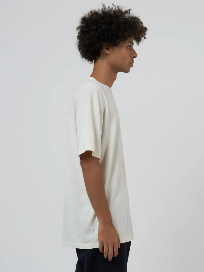 Mens Hemp Embro Lightweight Merch FIt Tee Dirty White Thrills Tees and Tank Tops