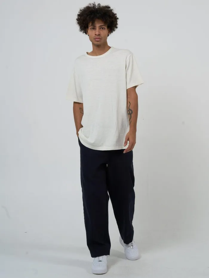 Mens Hemp Embro Lightweight Merch FIt Tee Dirty White Thrills Tees and Tank Tops