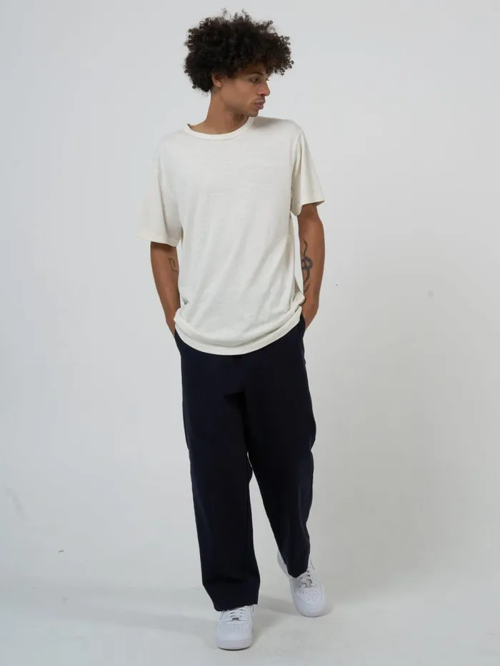 Mens Hemp Embro Lightweight Merch FIt Tee Dirty White Thrills Tees and Tank Tops