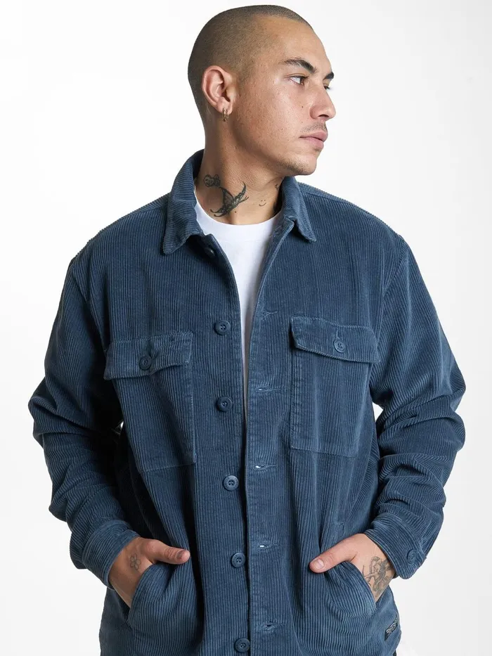 Mens Labour Overshirt New Teal Thrills Shirts