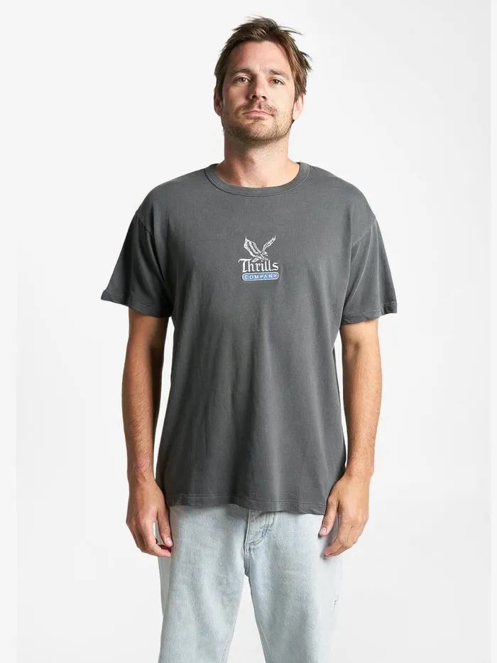 Mens Landed Merch Fit Tee Merch Black Thrills Tees and Tank Tops