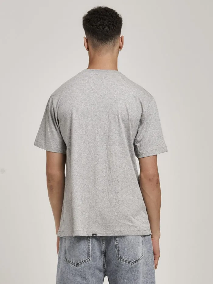Mens Minimal Merch Fit Tee Grey Marle Thrills Tees and Tank Tops