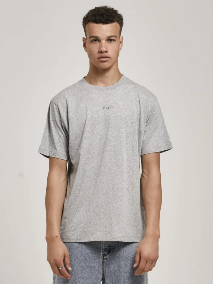 Mens Minimal Merch Fit Tee Grey Marle Thrills Tees and Tank Tops