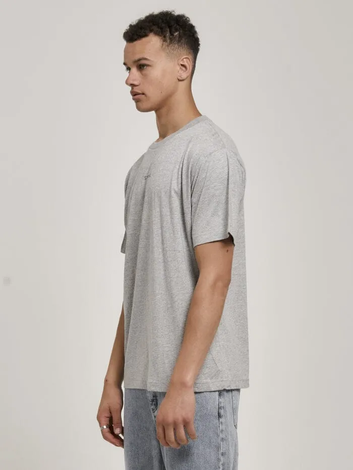 Mens Minimal Merch Fit Tee Grey Marle Thrills Tees and Tank Tops