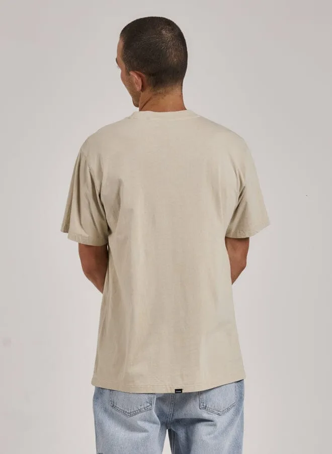 Mens Minimal Merch Fit Tee Oatmeal Thrills Tees and Tank Tops