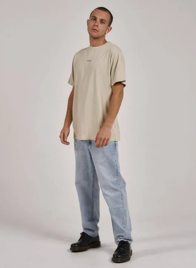 Mens Minimal Merch Fit Tee Oatmeal Thrills Tees and Tank Tops