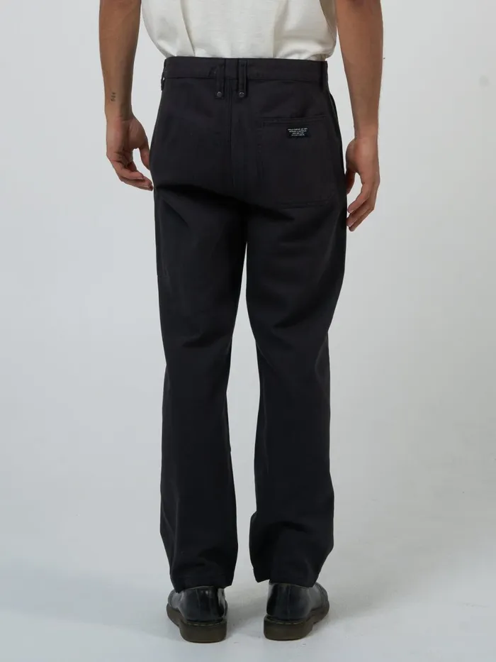 Mens Minimal Work Chino Merch Black Thrills Pants