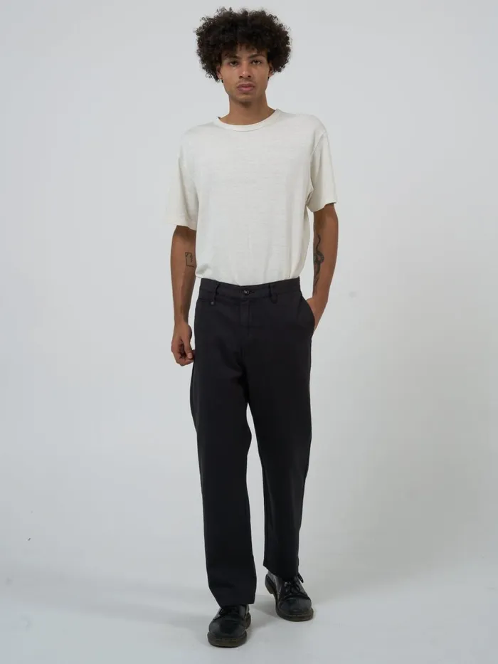 Mens Minimal Work Chino Merch Black Thrills Pants