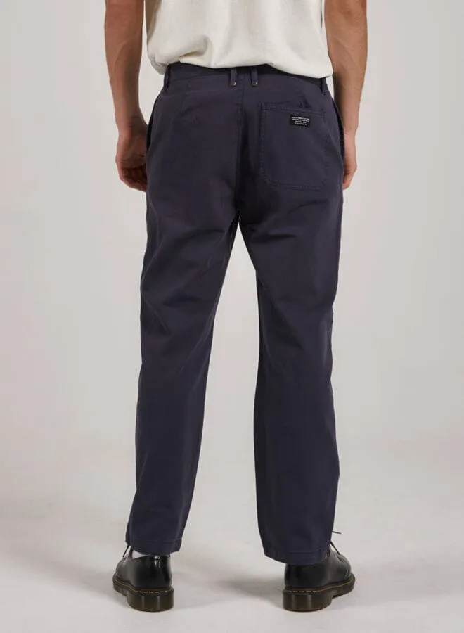 Mens Minimal Work Chino Station Navy Thrills Pants