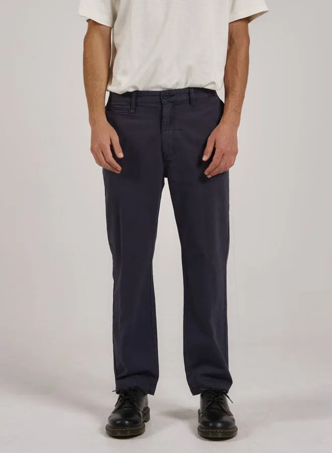 Mens Minimal Work Chino Station Navy Thrills Pants