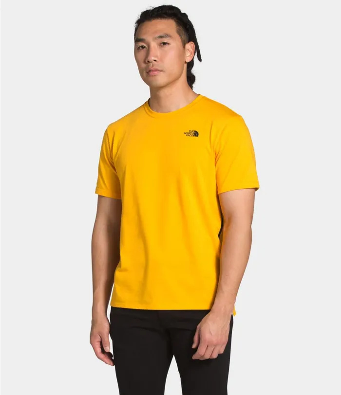 Mens North Dome Active Short Sleeve Summit Gold The North Face TShirts