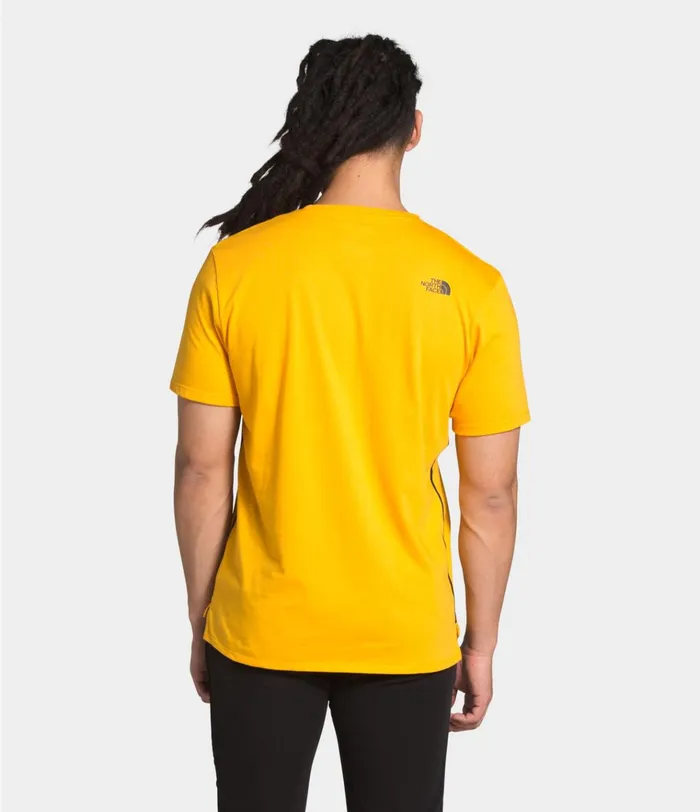 Mens North Dome Active Short Sleeve Summit Gold The North Face TShirts