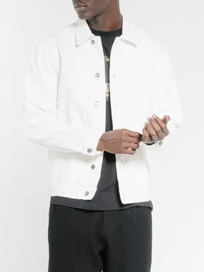 Mens Ryder Oversized Denim Jacket Optic White Thrills Denim