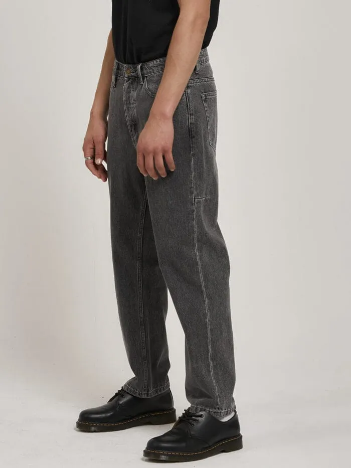 Mens Slacker Denim Jean Asphalt Grey Thrills Denim