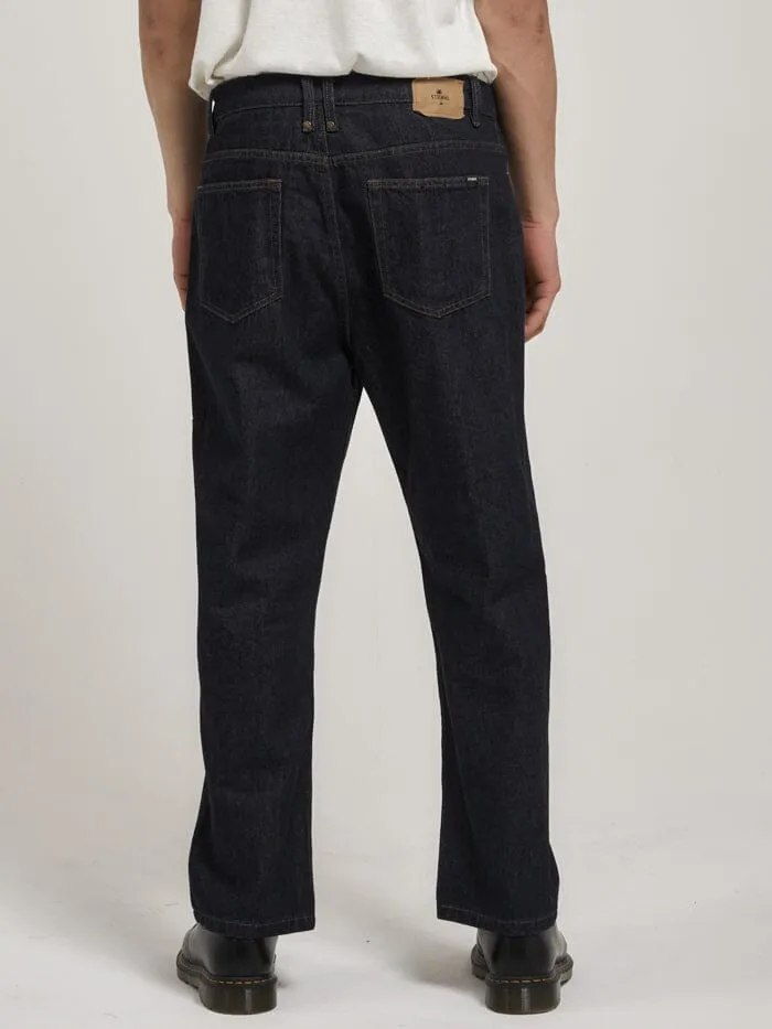 Mens Slacker Denim Jean Raw Indigo Thrills Denim