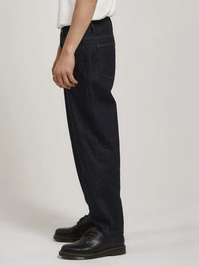 Mens Slacker Denim Jean Raw Indigo Thrills Denim