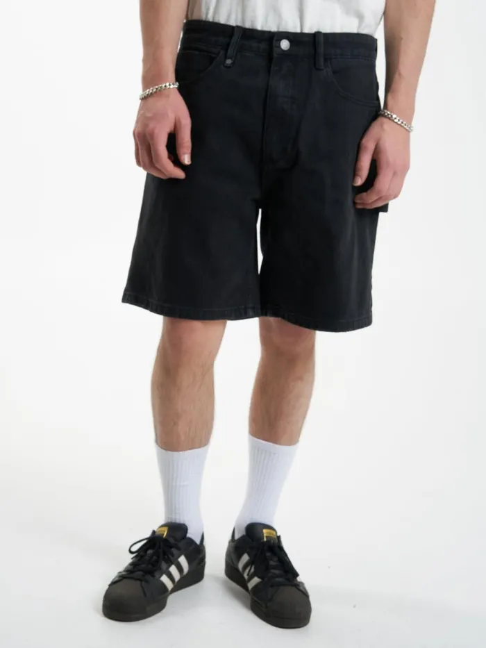 Mens Slacker Denim Short Dusk Black Thrills Denim Shorts