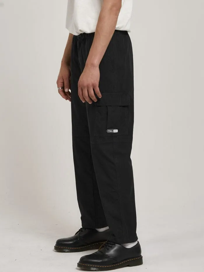 Mens Slacker League Elastic Pant Black Thrills Pants