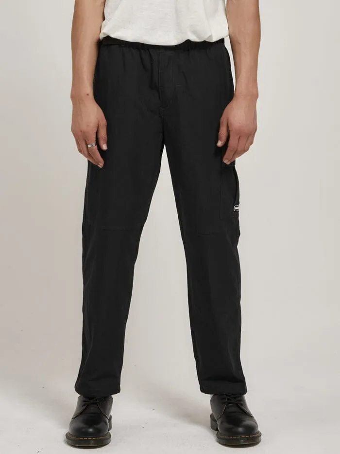 Mens Slacker League Elastic Pant Black Thrills Pants