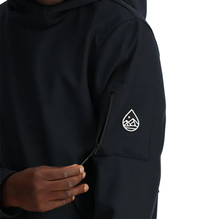 Mens Softshell Riding Hoodie Black Spyder Shell