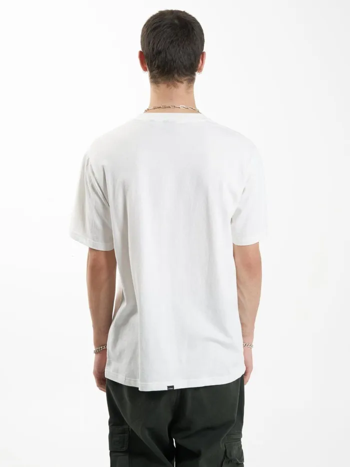 Mens Spectral Merch Fit Tee Dirty White Thrills Tees and Tank Tops