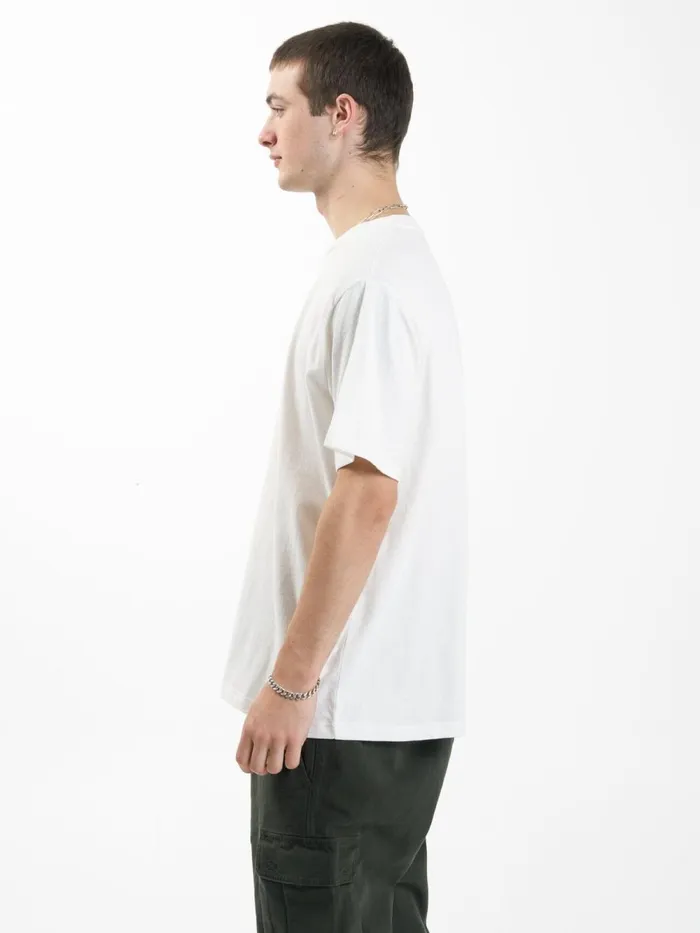 Mens Spectral Merch Fit Tee Dirty White Thrills Tees and Tank Tops