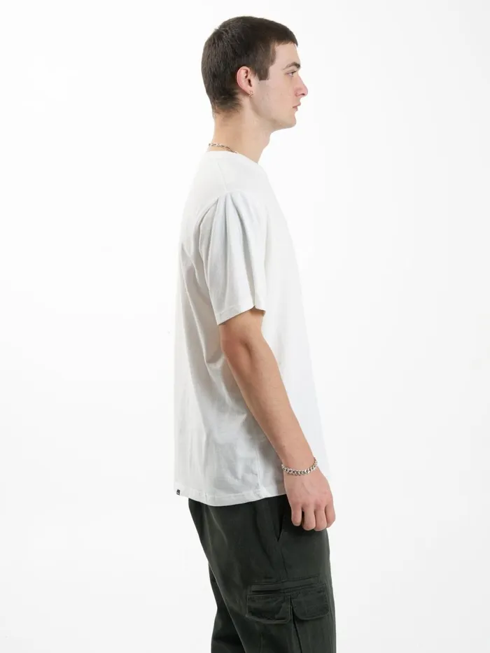 Mens Spectral Merch Fit Tee Dirty White Thrills Tees and Tank Tops