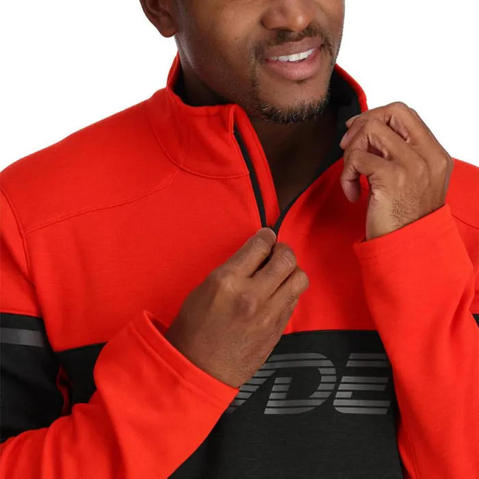 Mens Speed Fleece Half Zip Volcano Spyder Fleece