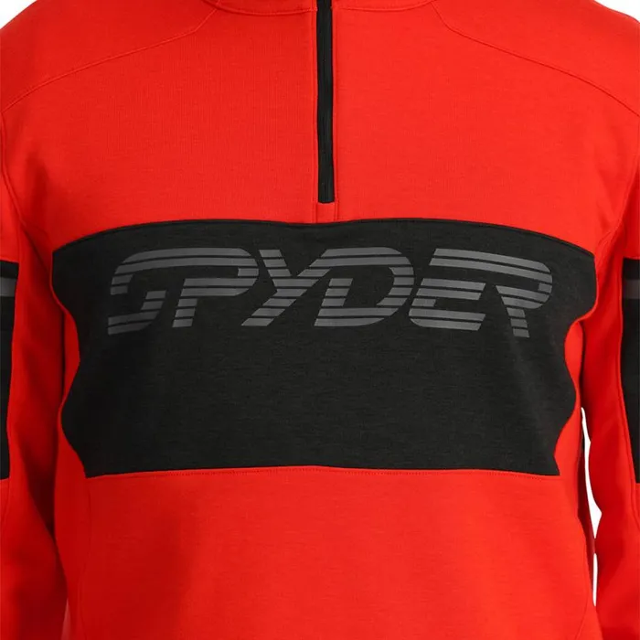 Mens Speed Fleece Half Zip Volcano Spyder Fleece