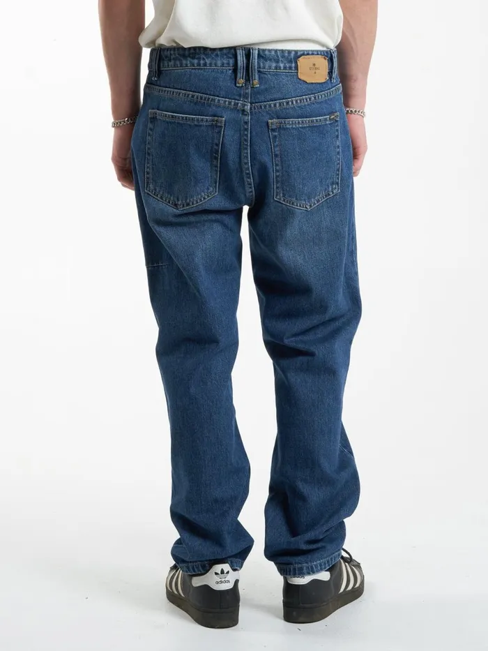 Mens Straight Line Denim Jean Roadhouse Blue Thrills Denim