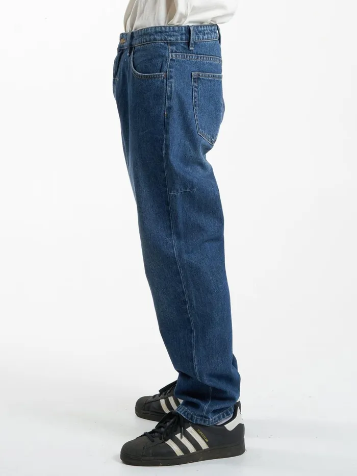 Mens Straight Line Denim Jean Roadhouse Blue Thrills Denim