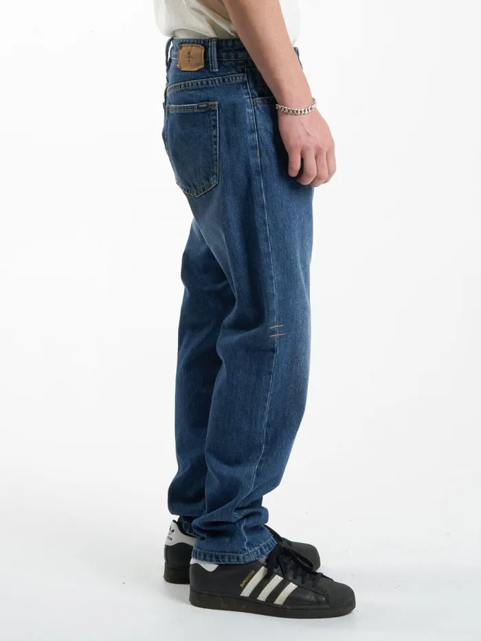 Mens Straight Line Denim Jean Roadhouse Blue Thrills Denim
