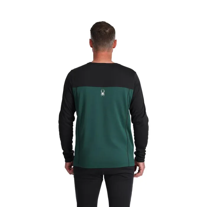 Mens Stretch Charger Crew Cypress Green Spyder Layers