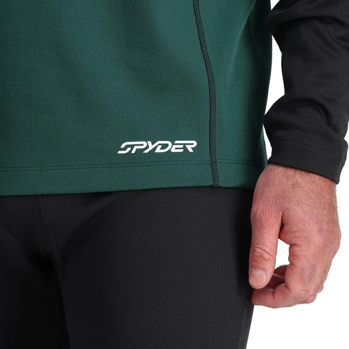 Mens Stretch Charger Crew Cypress Green Spyder Layers