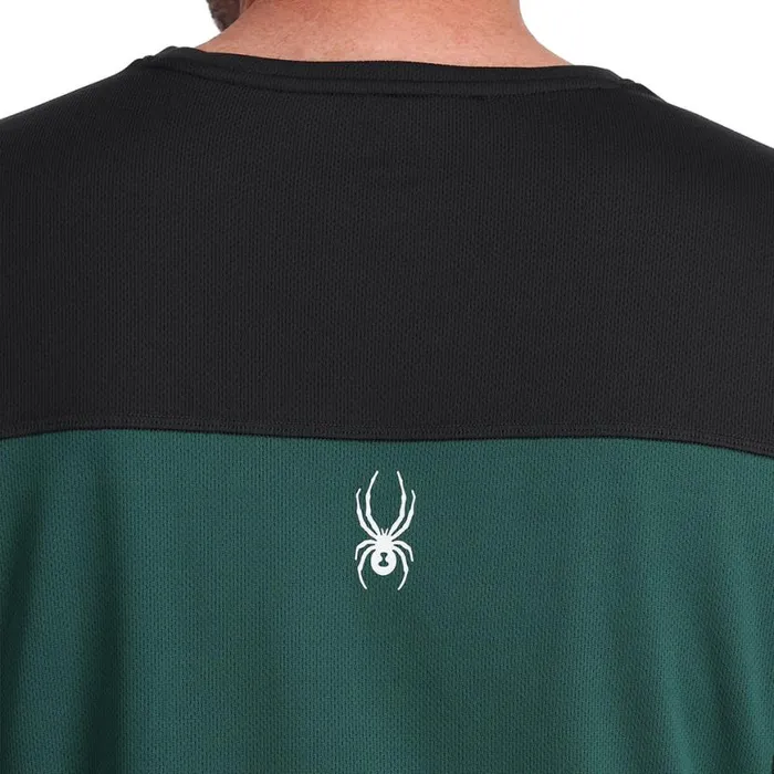 Mens Stretch Charger Crew Cypress Green Spyder Layers