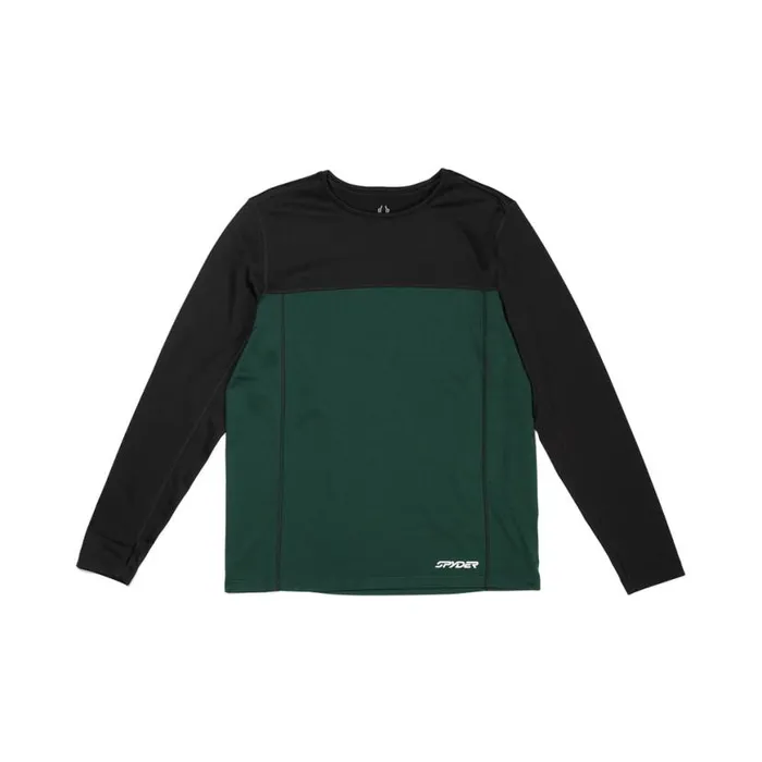 Mens Stretch Charger Crew Cypress Green Spyder Layers