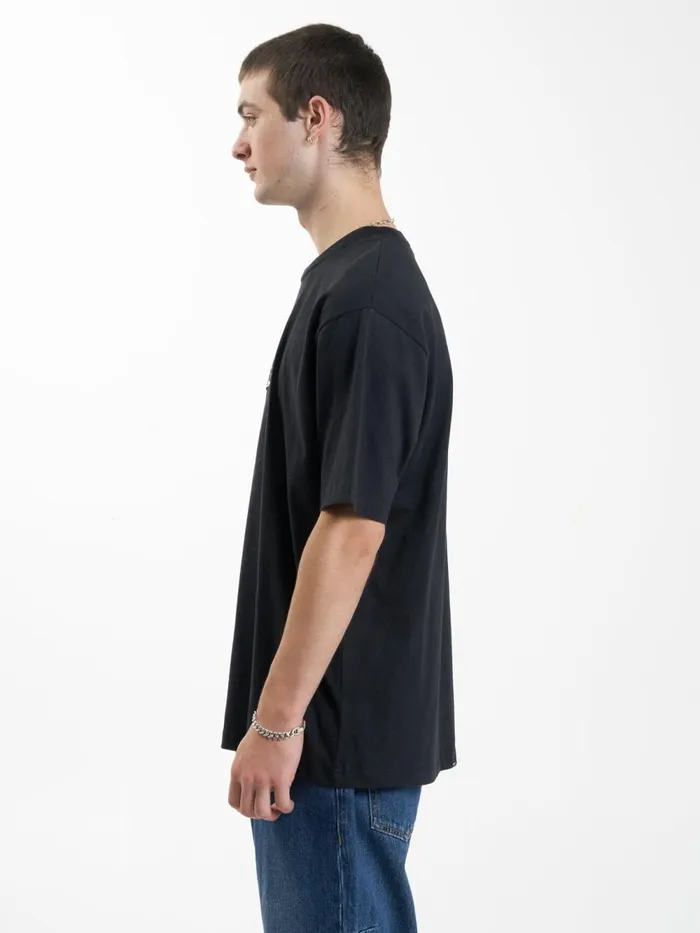 Mens Sub Rosa Oversize Fit Tee Black Thrills Tees and Tank Tops