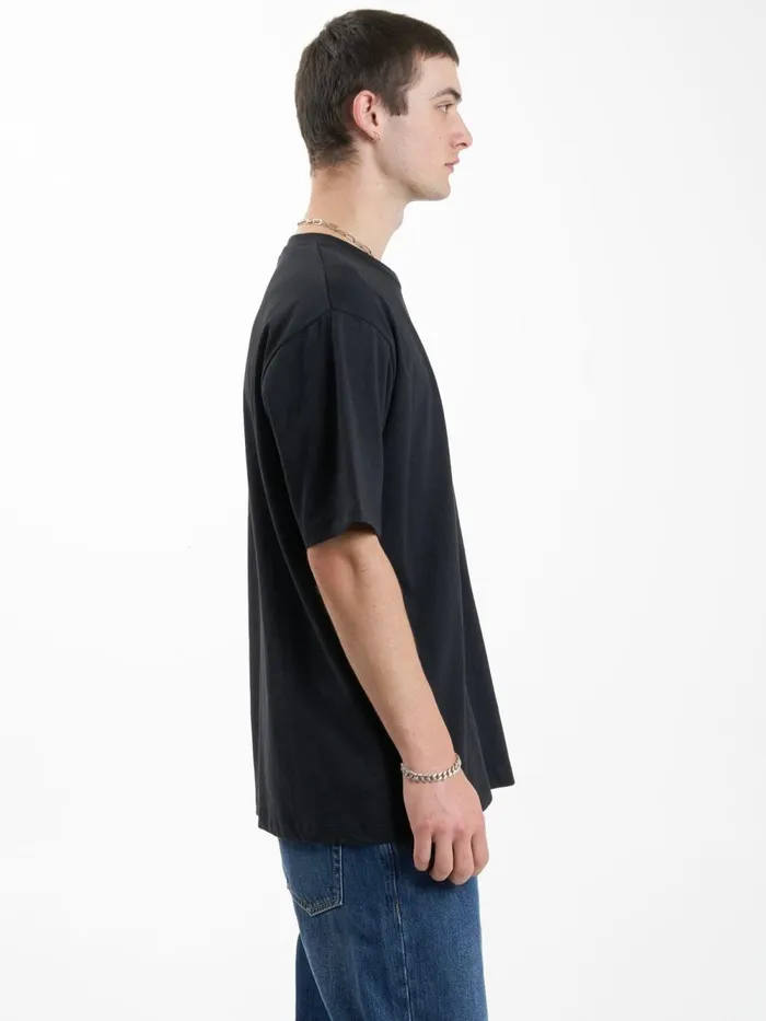 Mens Sub Rosa Oversize Fit Tee Black Thrills Tees and Tank Tops