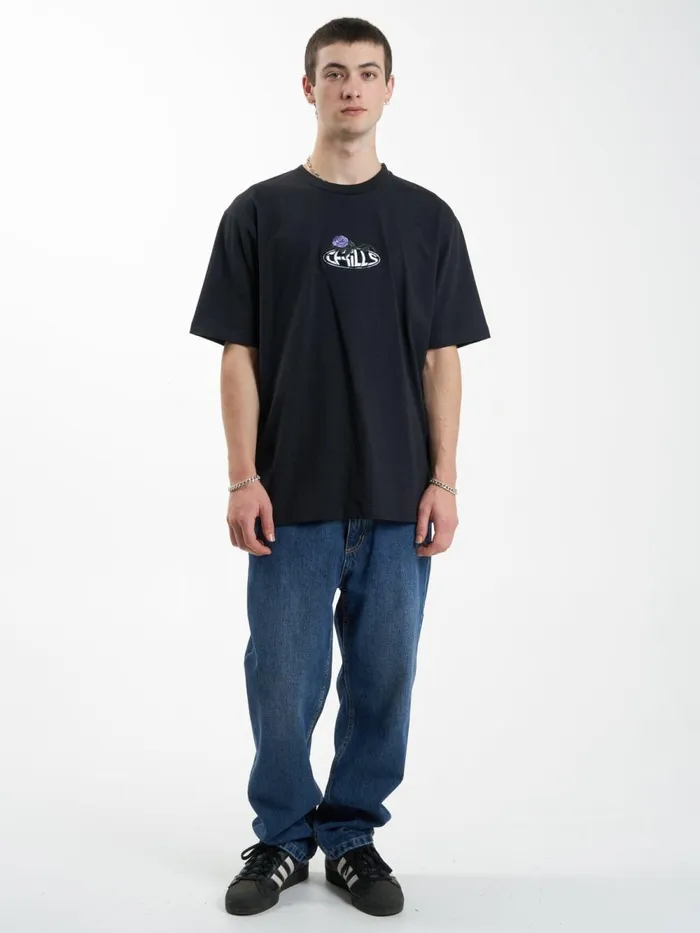 Mens Sub Rosa Oversize Fit Tee Black Thrills Tees and Tank Tops