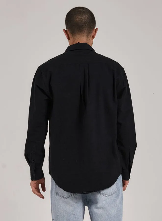 Mens Superior Long Sleeve Shirt Indigo Black Thrills Shirts