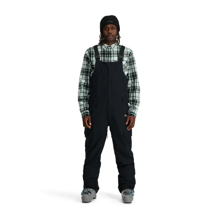 Mens Terrain Bib Black Spyder Insulated