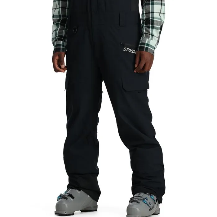 Mens Terrain Bib Black Spyder Insulated