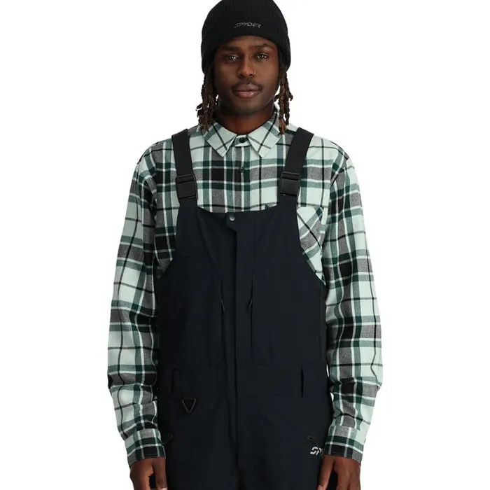 Mens Terrain Bib Black Spyder Insulated