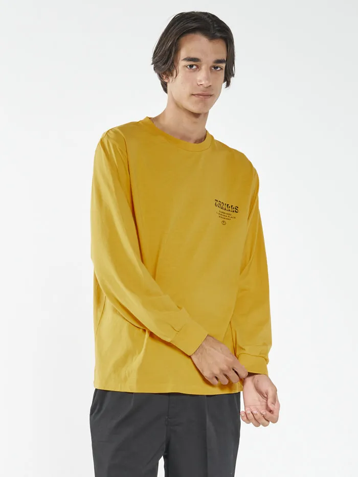 Mens Thief Of The Night Merch Fit Long Sleeve Tee Power Gold Thrills Tees and Tank Tops